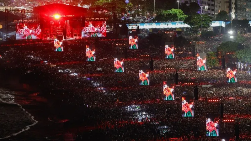 More than two million attended Lady Gaga's biggest ever concert in Rio de Janeiro